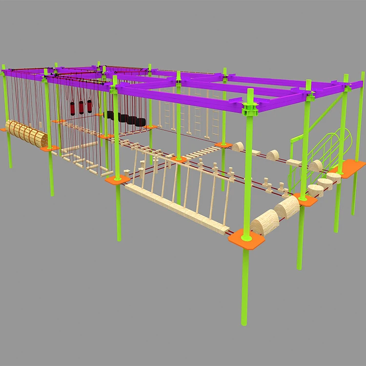 High Quality Rope Course Inflatable Water Obstacle Course For Sale Kids Attractions Amusement Park