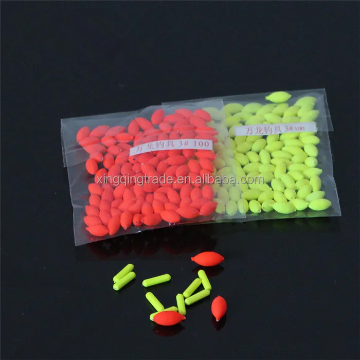 100Pcs/bag Olive type drift tail striking bean Fly Fishing Float Foam Strike Indicator