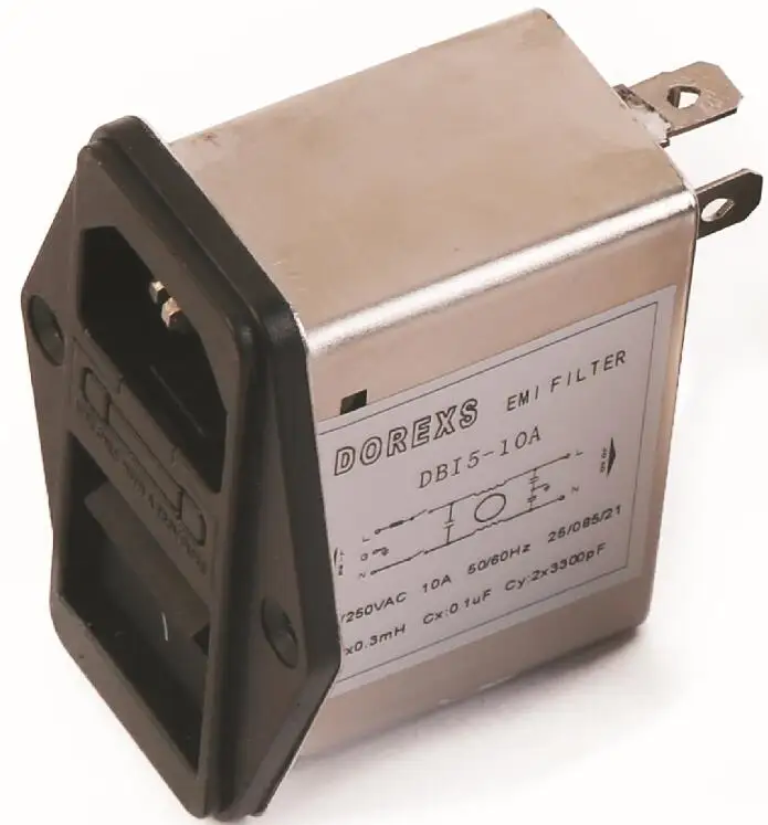 Разъем IEC DBI5 3A, шнур питания переменного тока, шумовой фильтр EMI