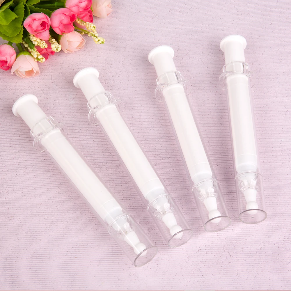Hengsheng Factory supply custom white empty 10ml acrylic applicator smear type Syringe Bottle for cosmetic facial care