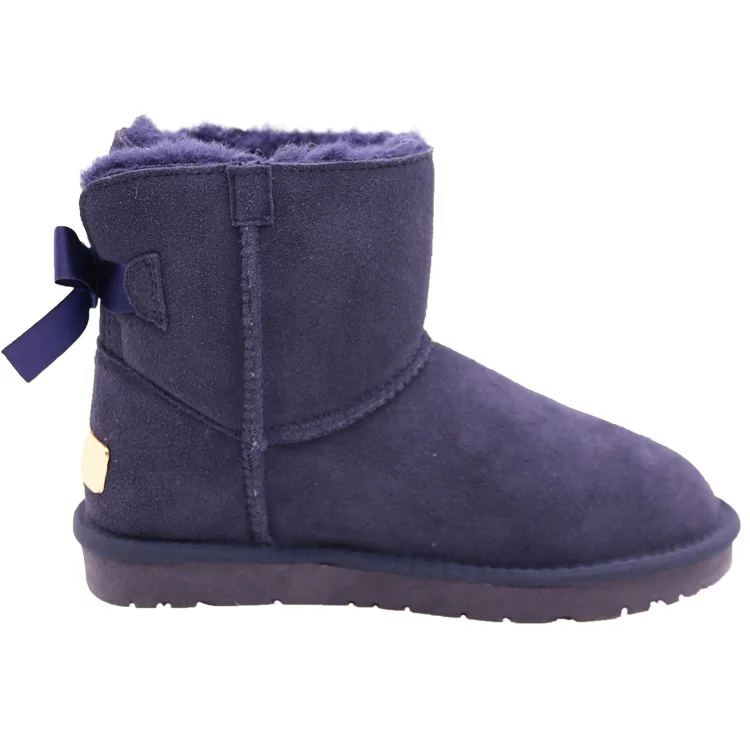 AN-CF-99 Free Samples Genuine Leather Girls Snow Boots,Snow Shoes For Kids