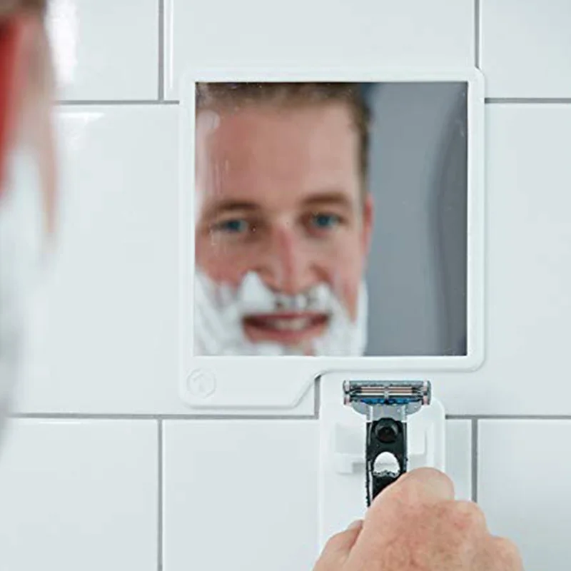 2023 Portable Silicone Shower Mirror for Bathroom Shaving on Window or Wall
