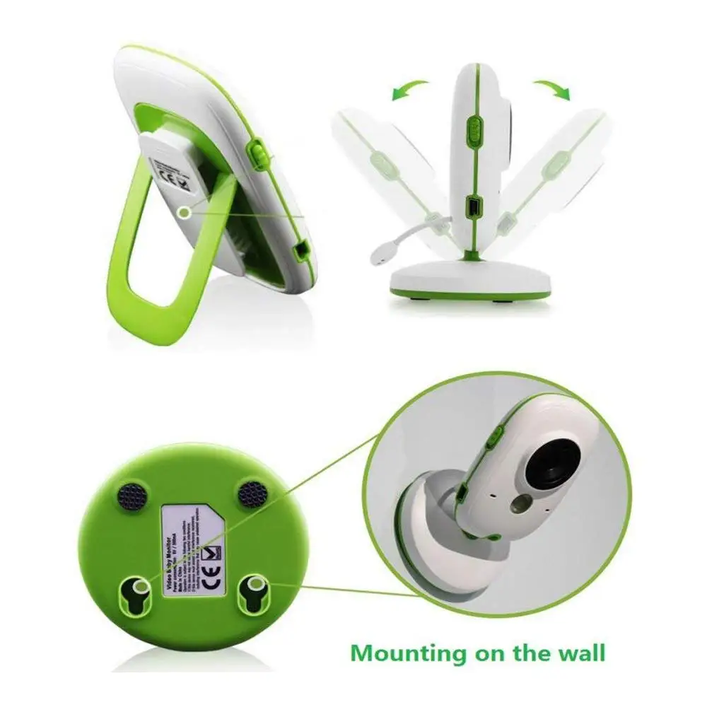 VB602 ббеспроводной монитор ИК ночного видения температура монитор колыбельные Интерком в режиме VOX видео безопасности камера-няня