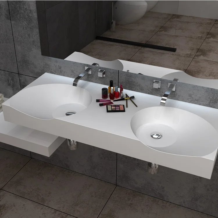 BS-8424D настенный повесить длинные раковина твердая поверхность смеситель для ванной комнаты