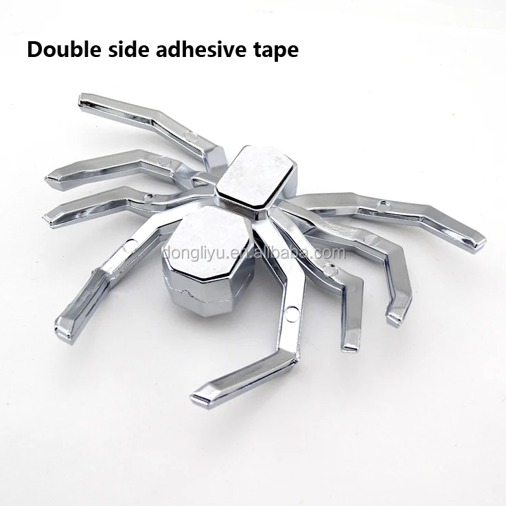 Custom car body decoration sticker chrome plastic spider badge