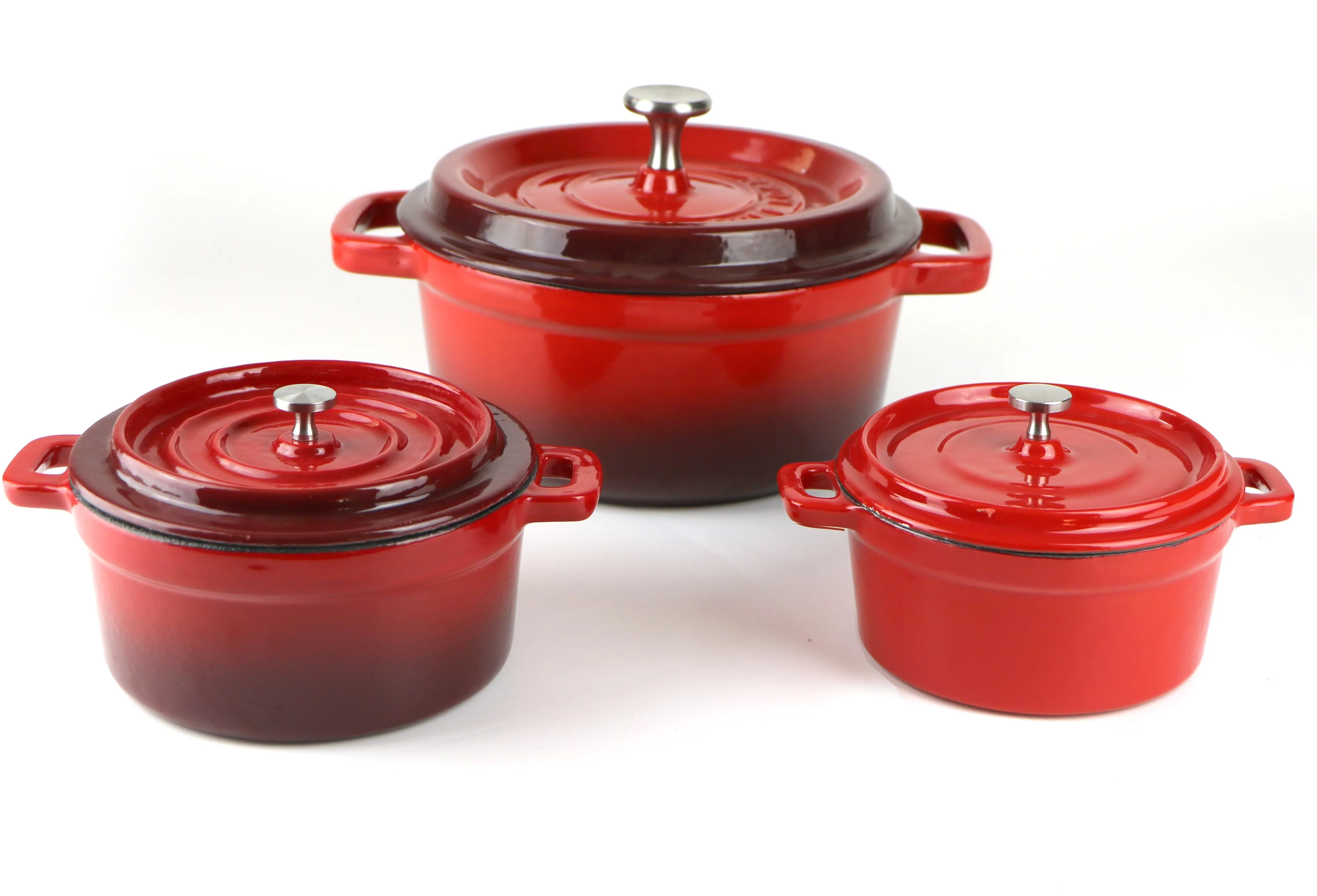 QULENO cast iron round enamel pots cast iron pot
