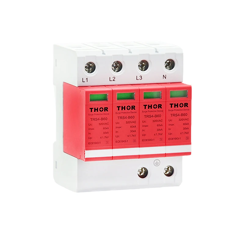 Surge voltage limiters 60KA three phase surge protection SPD device