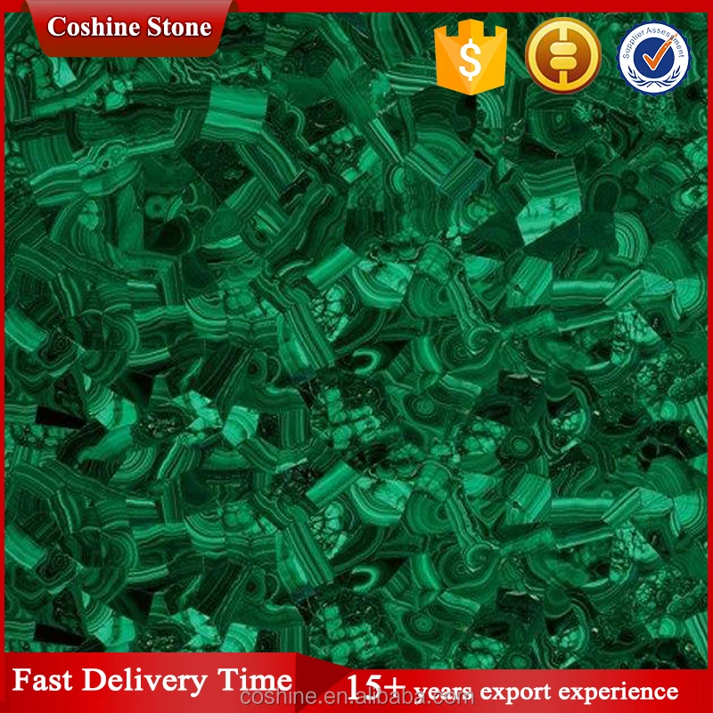 Precious marble green malachite gemstone price table top for interior decoration