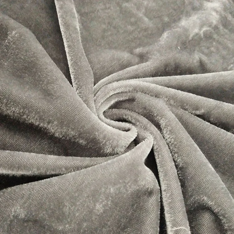 
Knitting customized pattern flexible spandex velvet fabric for garment 