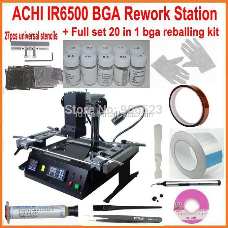 Новинка 2015 полный комплект инфракрасная BGA наладочная станция ACHI IR6500 + для реболлинга bga 20 в 1 ноутбуков игровых консолей xbox ps3 ремонта