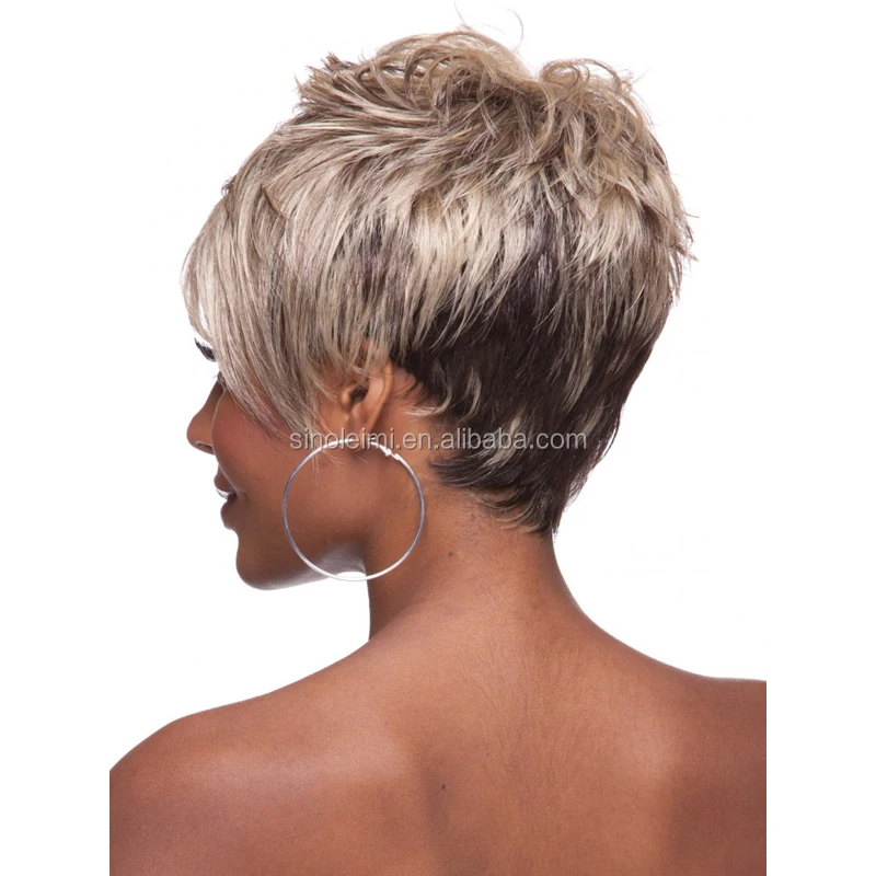 grey fashion synthetic short wigs for black women