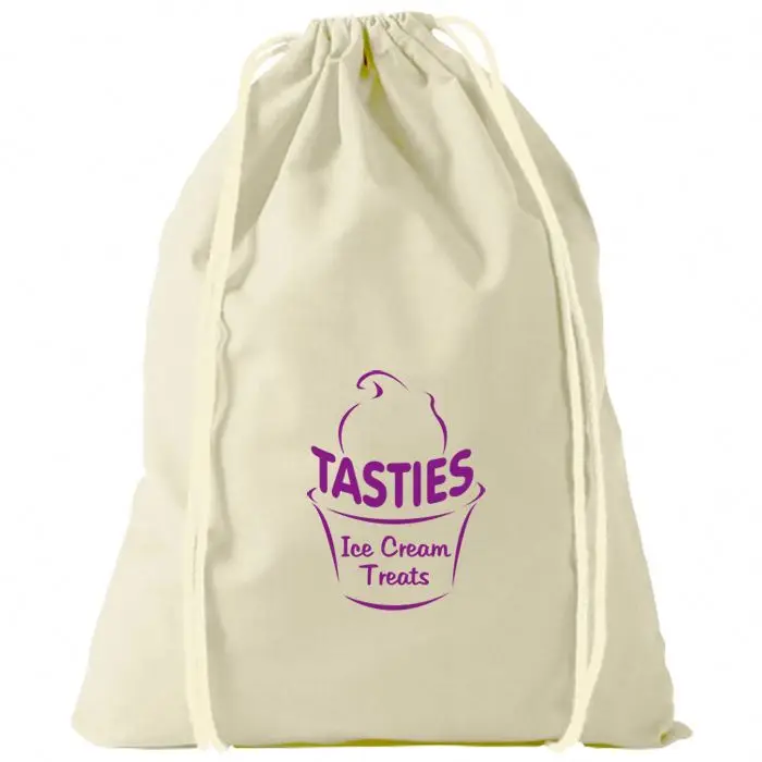 
Eco friendly delicate cotton string shopper cotton fabric drawstring backpack bag 