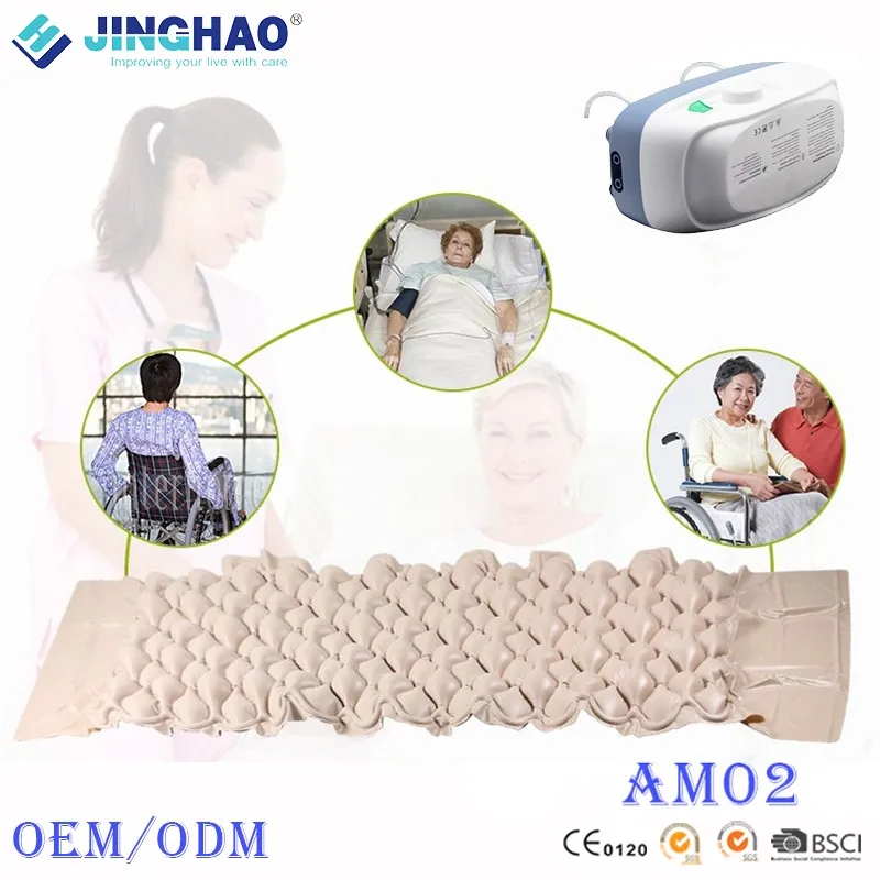 Alternating Pressure Relief Overlay medical air mattress with compressor