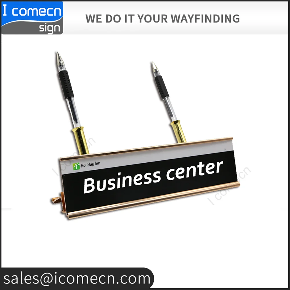 Best price L shape Metal Free Standing Desk Label Sign Holder