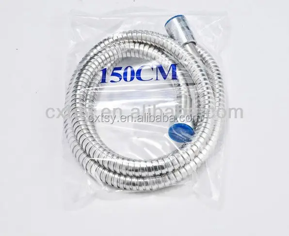 
double lock stainless steel flexible extension shower hose 