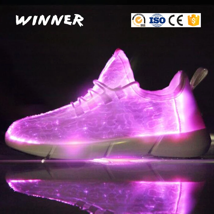 
2021 New design rechargeable sports breathable causal sneaker fashion led shoes for kid 