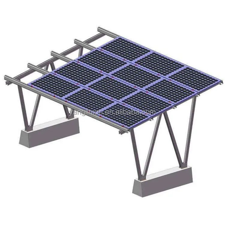 Solar Panel Carport with Aluminum Frame Mounting Structures