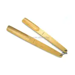 OEM Manufacture Promotional Hotel Custom Long Handled Bamboo Wooden Shoe Horn