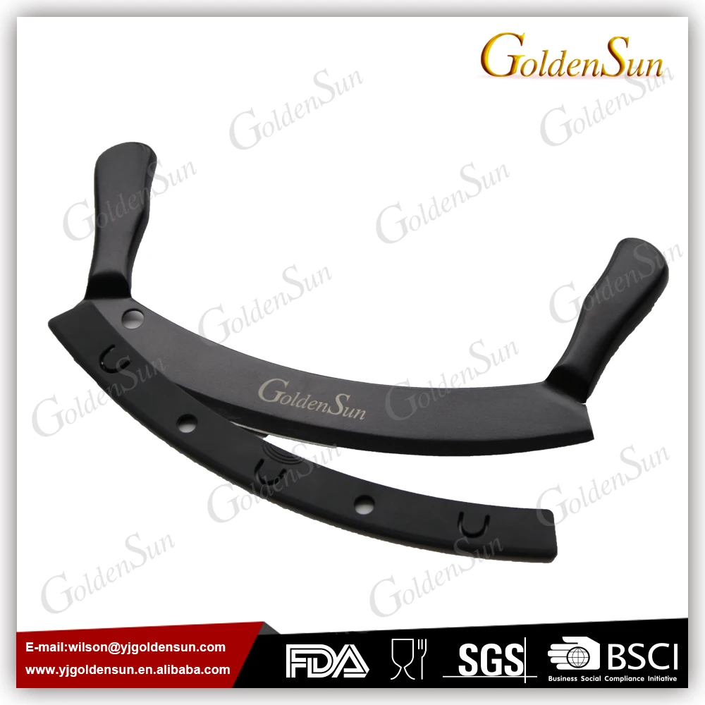 12 Inches Black Color Nonstick Coating Pizza Cutter Knife With Protective Cover