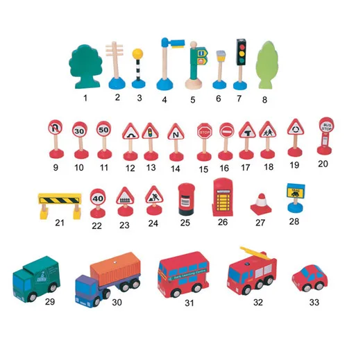 Factory Supply Wooden Train Track Set for Kids Wooden Track Train Component