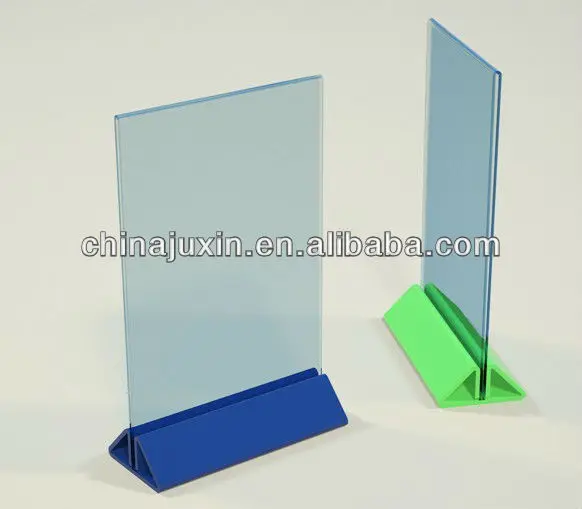 a4 acrylic sign holder with triangle base,a4 frames plastic