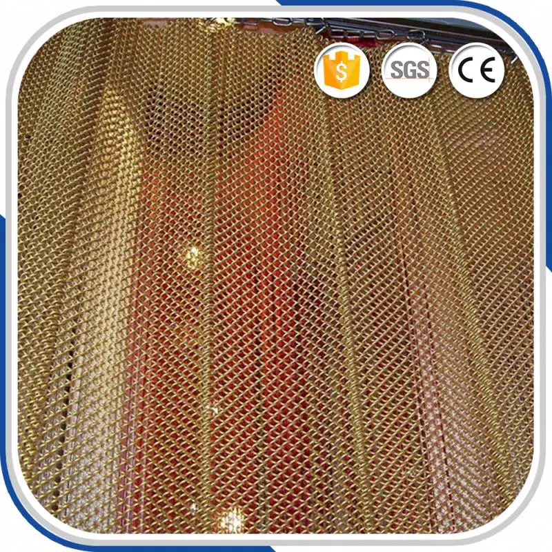 Top Grade New Design Metal Mesh Curtain Rods Metal Coils Stainless Mesh Drape