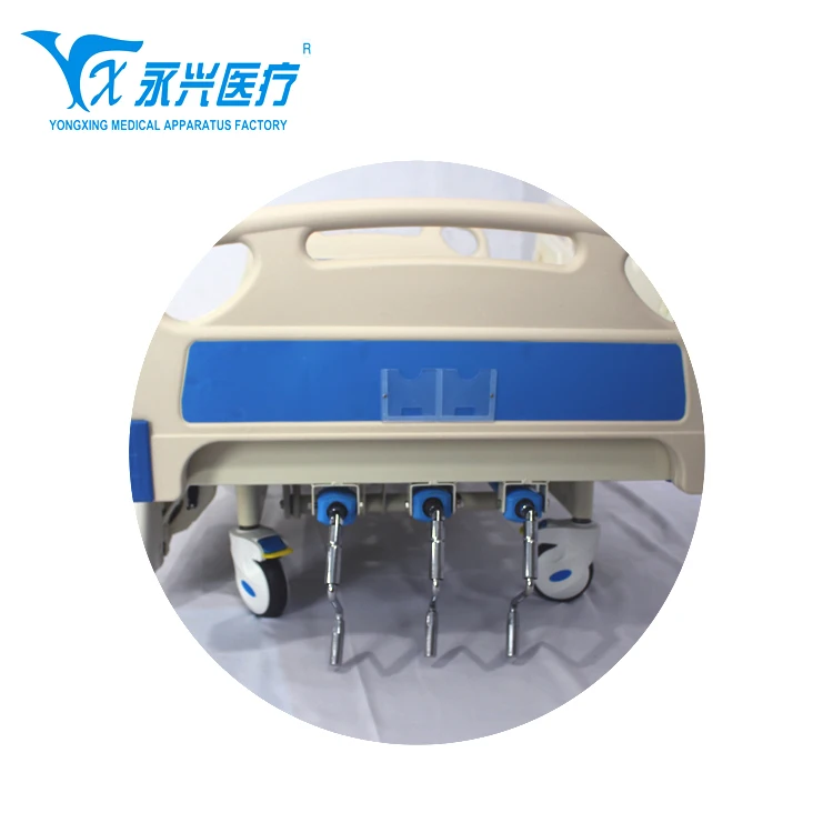 
YONGXING cheap price folding elderly care manual rotating medical nursing bed with toilet A04-018 
