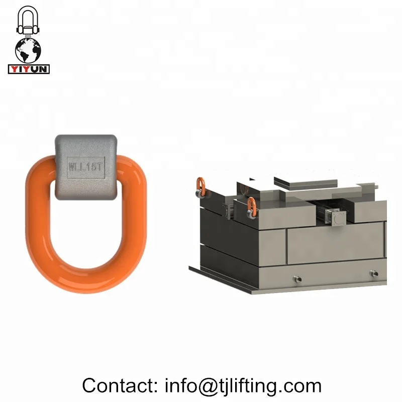 Heavy Duty Forged Steel Welded Lifting Point on Pivoting D Ring Lifting Lug