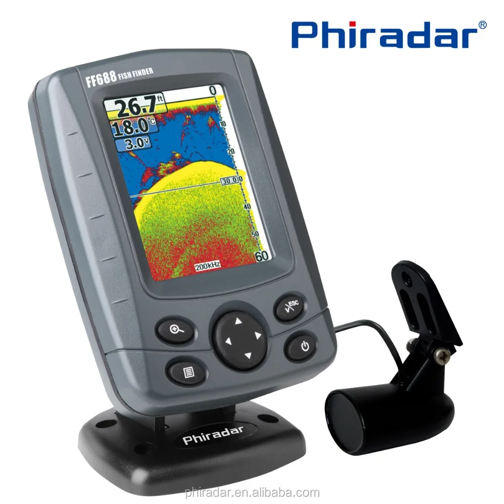 
3.5' Color Screen Boat Sonar Fish Finder FF688C with 17 languages Menu Settings 