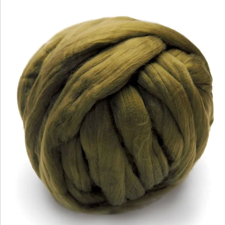 
Merino Wool Roving Super Soft Chunky Wool Top Spin Felt Craft Yarn Wool 