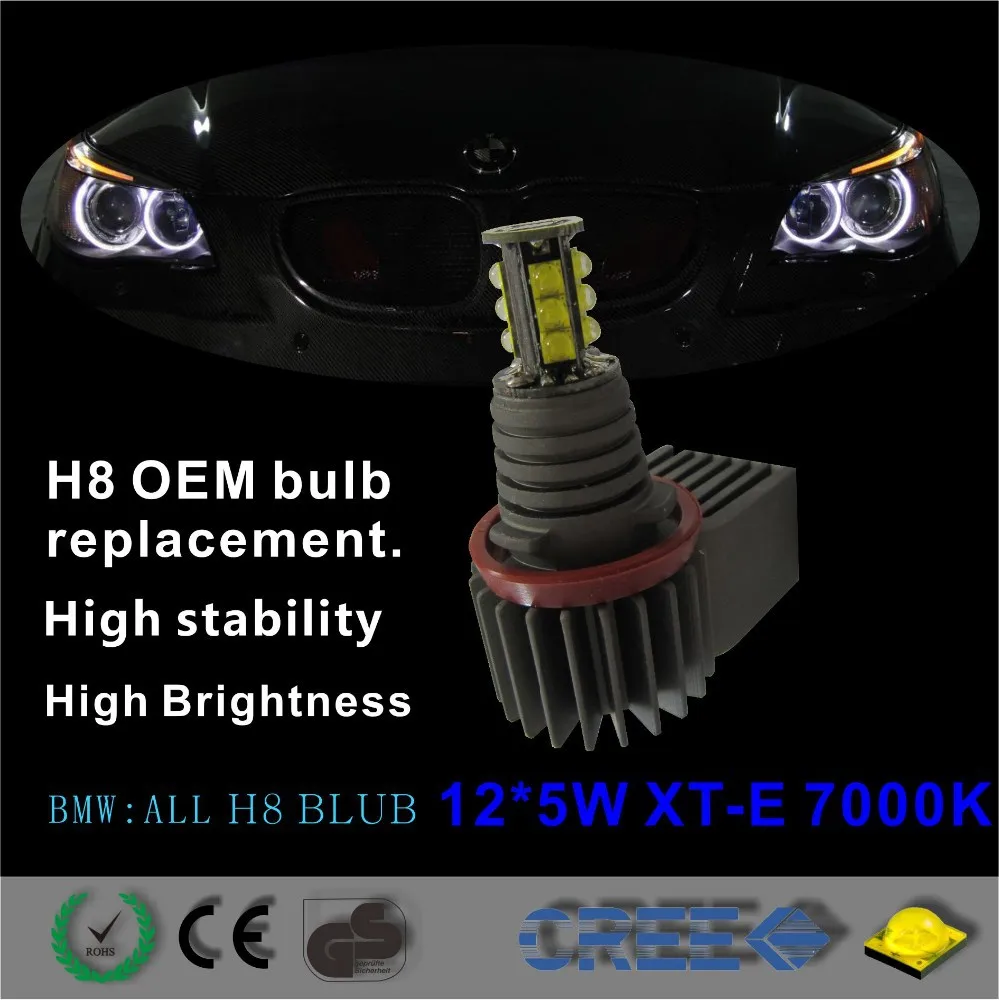 60 Вт XT-E из светодиодов ангел глаз для BMW глаза ангела