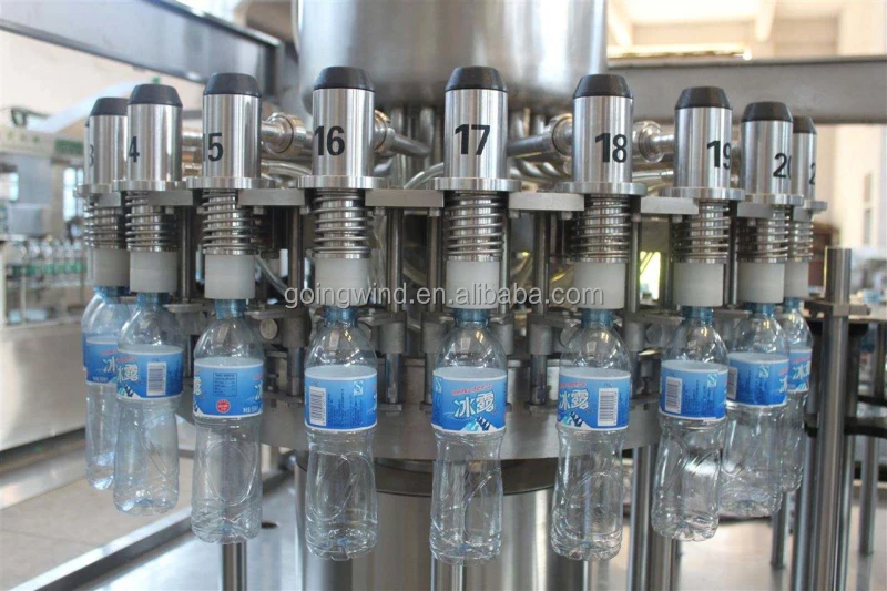High speed full automatic 3-in-1 mineral water filling	machine auto evian water 3 in 1 bottling plant line cheap price for sale
