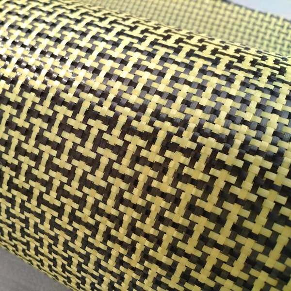 Kevlar Carbon Mixed Weaved Fiber Fabric 200g I-shaped