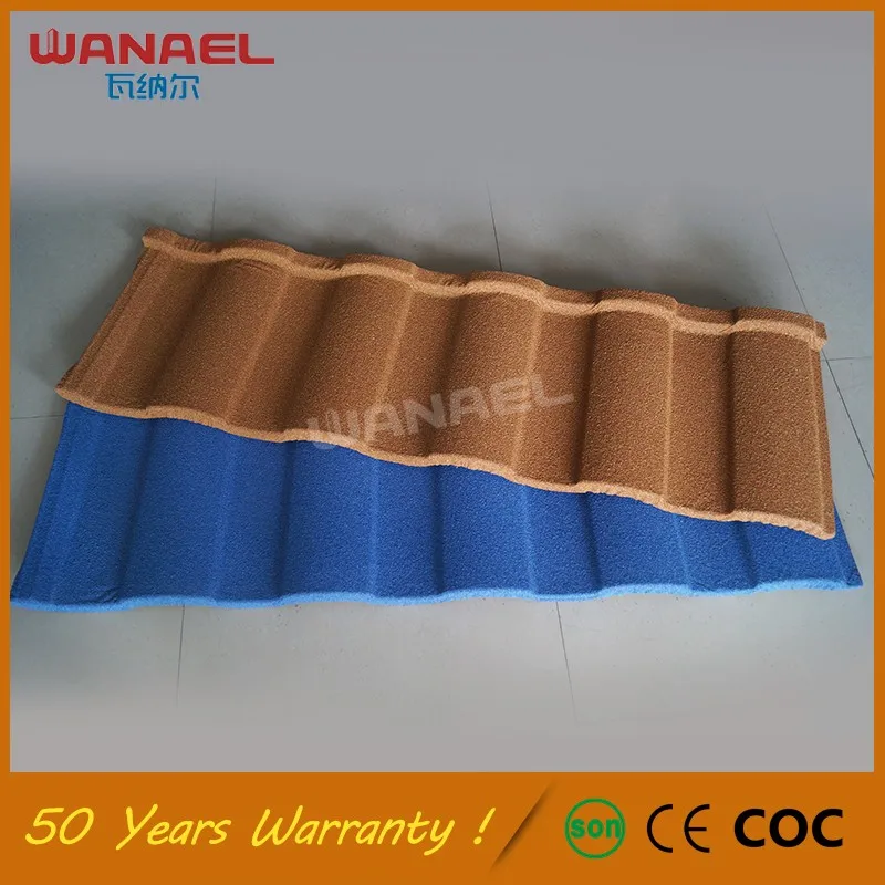 
Roman 1340X420Mm New Building Construction Materials Stone Chips Coated Steel Roof Panels 