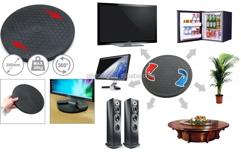 Сверхмощный вращающийся поворотный стол, вращающийся на 220 фунтов монитор для телевизора, вращающийся на 360 градусов