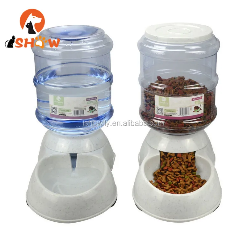 
Dog Auto Food Feeder Drinker Pet Drinking Bottle Food Container 