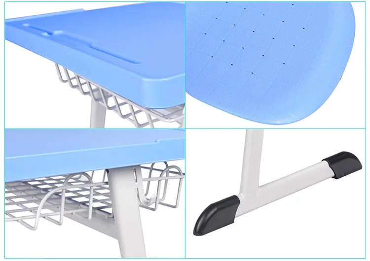 Nursery plastic student furniture set school desk and chair