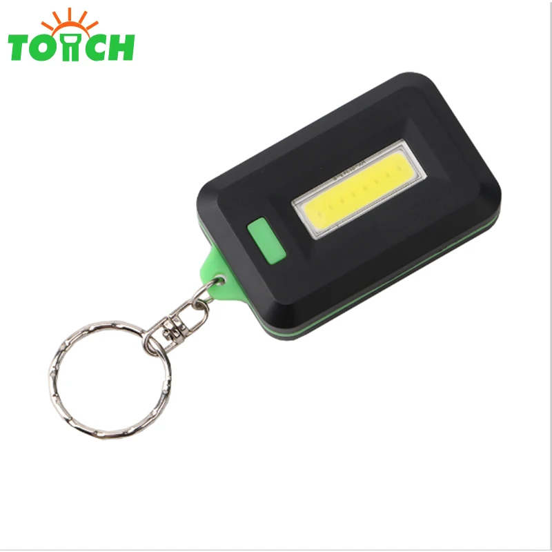 Mini COB LED Keychain Flashlight 3 Modes Key Chain Portable Keyring Flash Light Lamp Torch Pocket Emergency Light