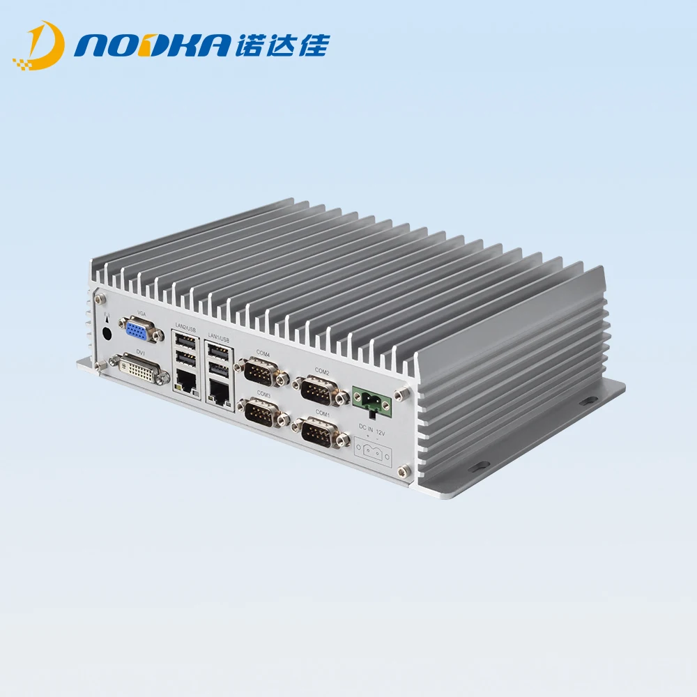 Nodka Atom D2550 CPU fanless mini computer 2 lan mini pc box pc