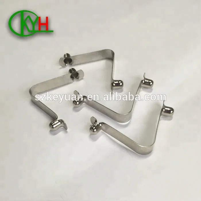 Custom u-shape Steel Flat Metal Spring Clips V Spring button clip snap spring