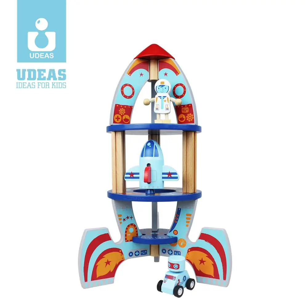 DIY Wooden Educational Rocket Toy