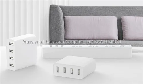 xiaomi usb charger 7А 4 Порт 35 Вт universal travel главная smart водонепроницаемый адаптер зарядное портативный