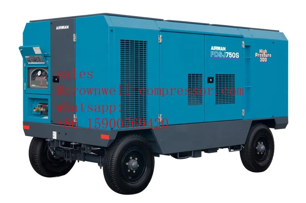 PDSH850S-4B2 AIRMAN portable screw compressor Trailer High Pressure series ENGINE MITSUBISHI