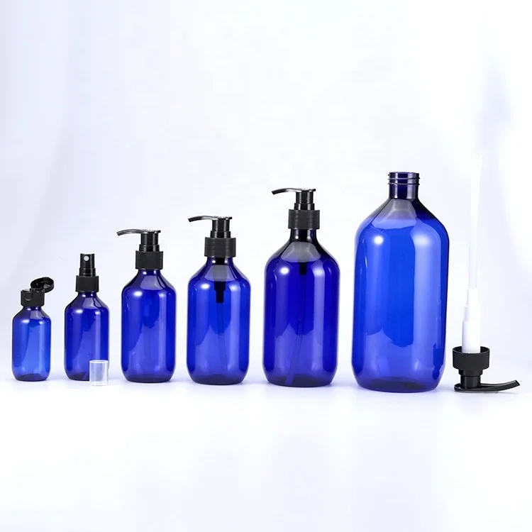 blue plastic bottle 100 150 200 250 300 500 ml hand washing liquid bottle empty brown 1 liter 1000ml plastic shampoo bottle with