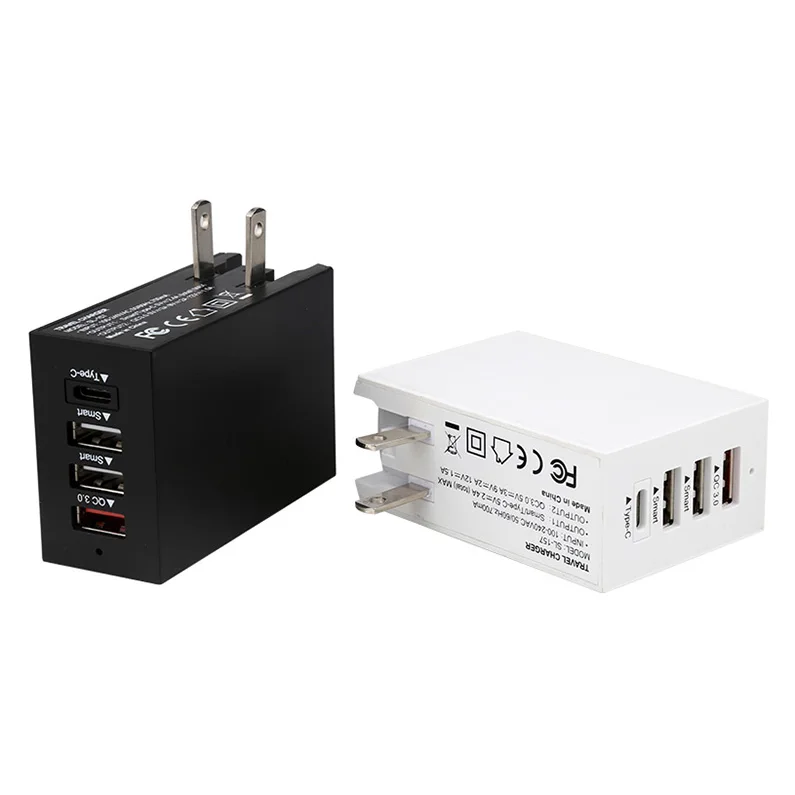 2021 New item portable 4 port usb-c phone charger intertek multi micro dual usb hub fast wall charger port dock travel Charger