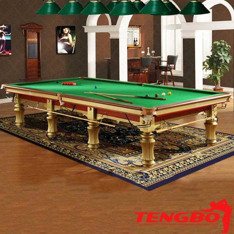 Factory hot sale English billiard 12ft snooker table for sale