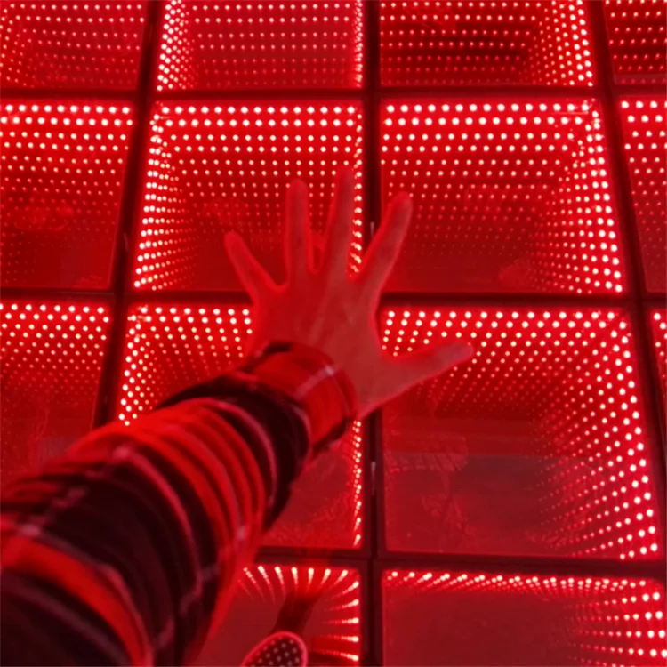2021 hot selling stage 50*50cm pane tile dance floor 3D mirror led dance floor