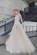 New Arrival 2016 Sexy Strapless A Line Wedding Dress Backless Applique Bow Floor Length font b