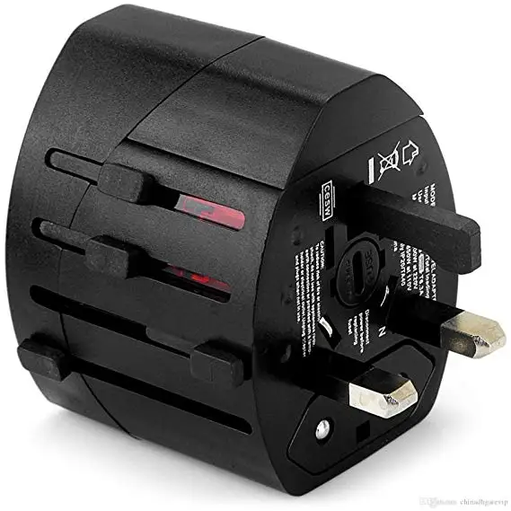 Hot sell UK US EU AUS multi plugs universal travel adapter with usb