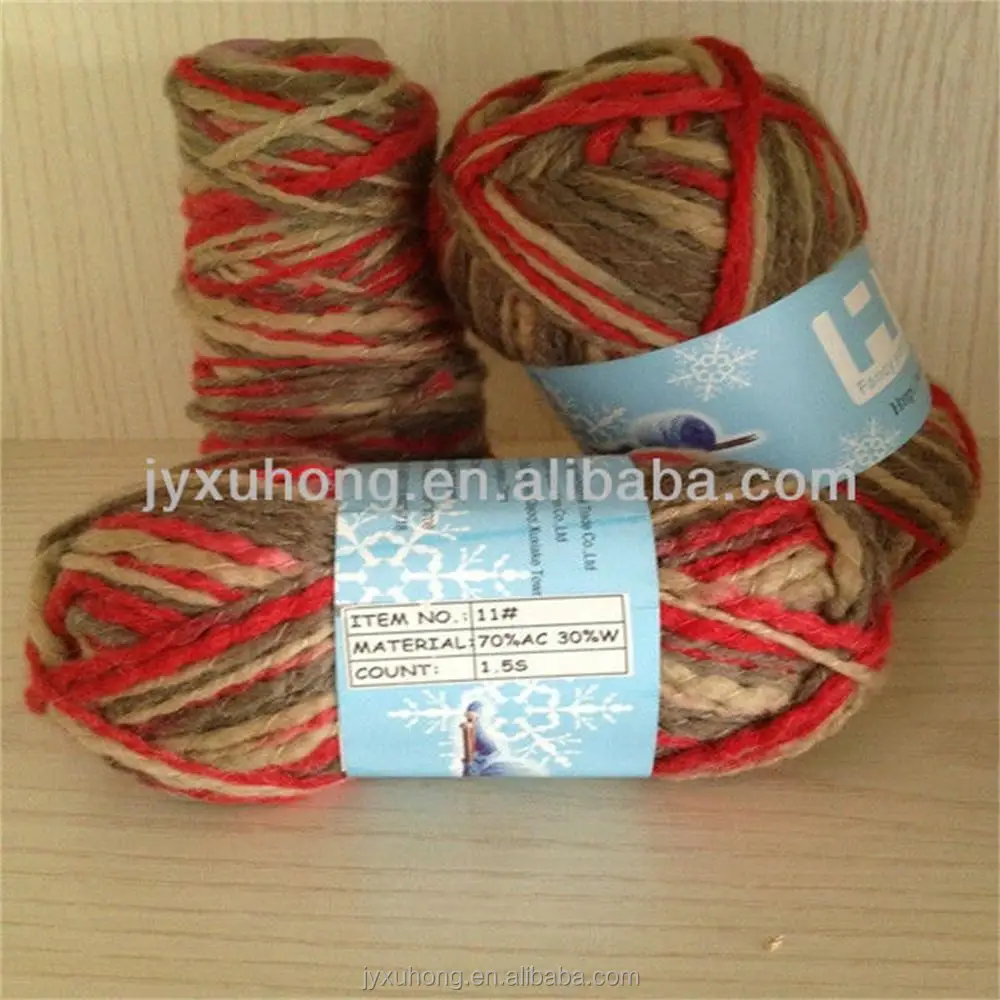 
fancy big-belly wool yarn for loomage 